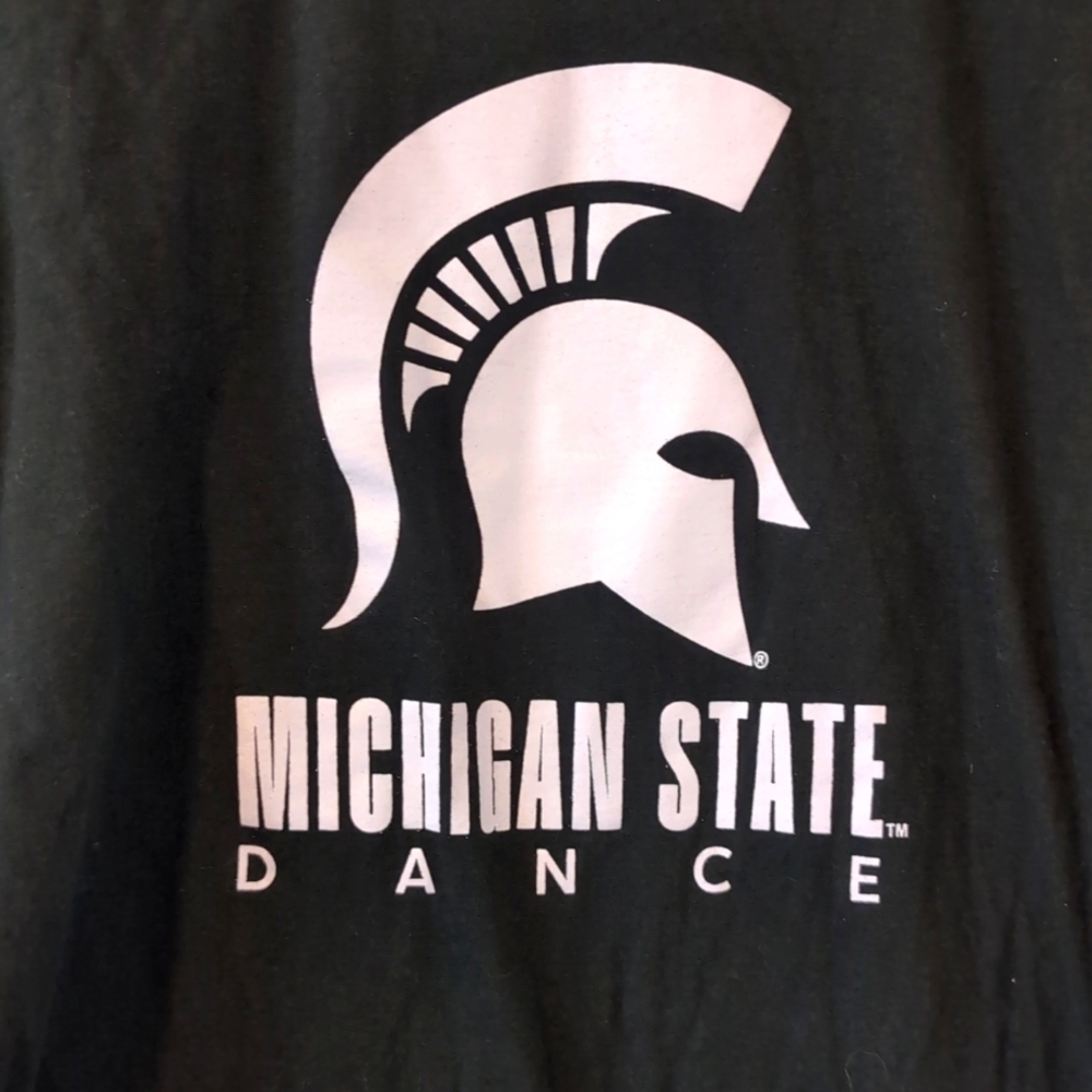 Michigan State Dance Hunter Green T-Shirt Tee. Size Large, Like New - Picture 2 of 5